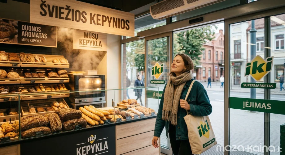 Šviežios duonos kvapas ir muzika parduotuvėse IKI