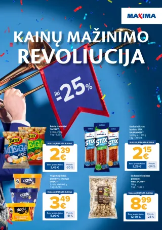 Maxima kainų revoliucija - Maxima • Kainų mažinimo revoliucija